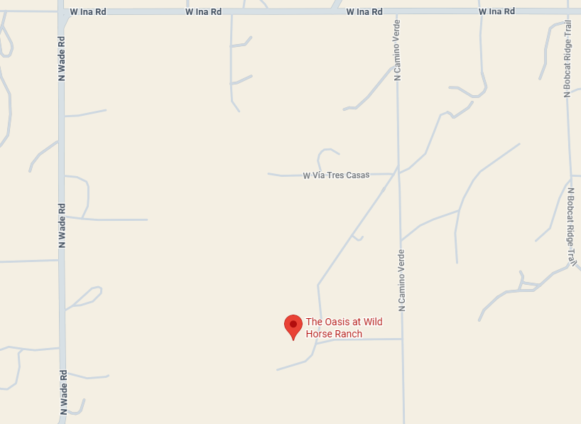 Map of The Oasis at Wild Horse Ranch near N Camino Verde and W Ina Rd, Tucson, AZ
