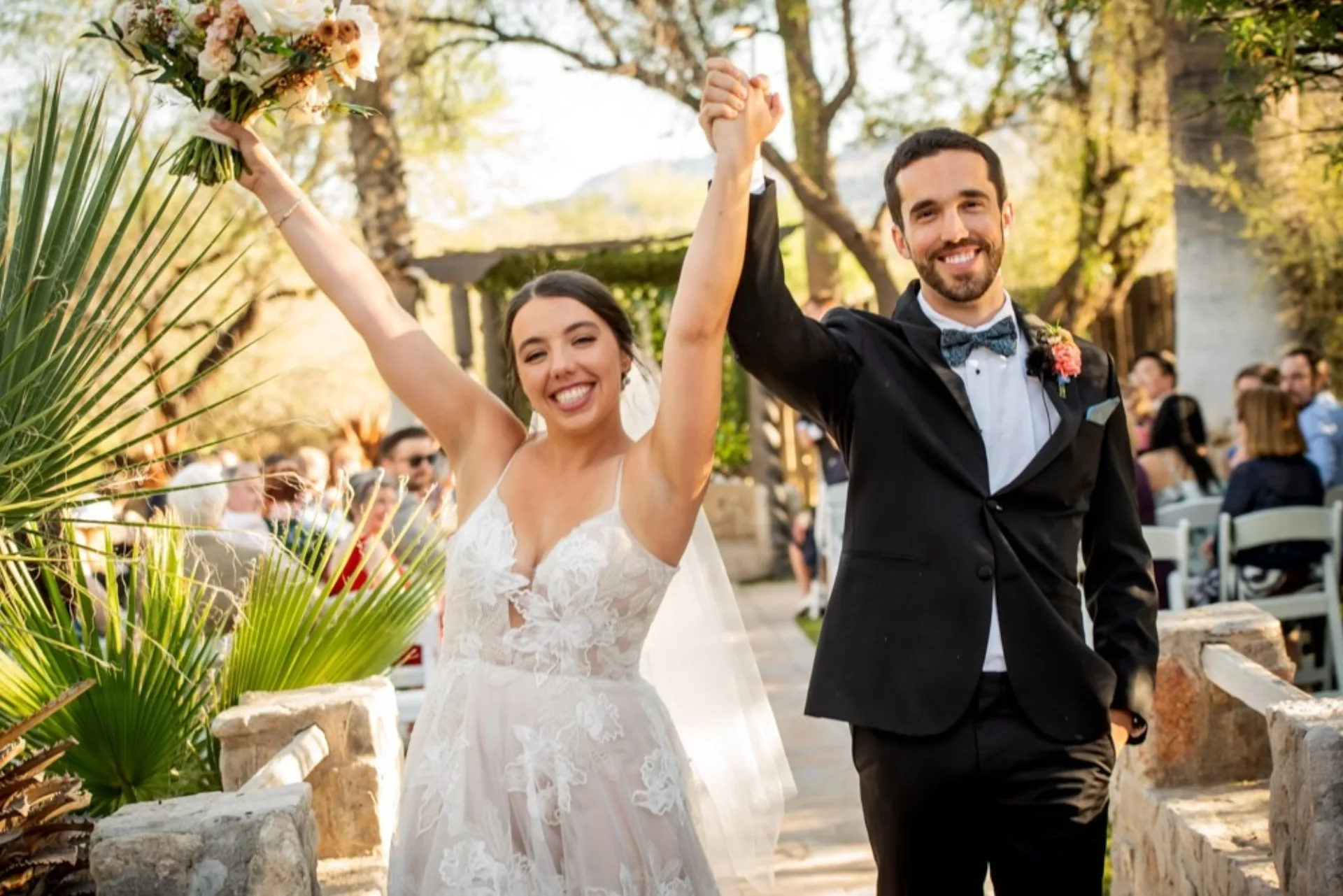 Wedding reception dining at Oasis at Wild Horse Ranch, ranch wedding catering guide